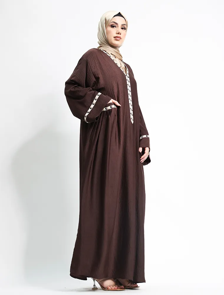 Brown Wajiha Abaya